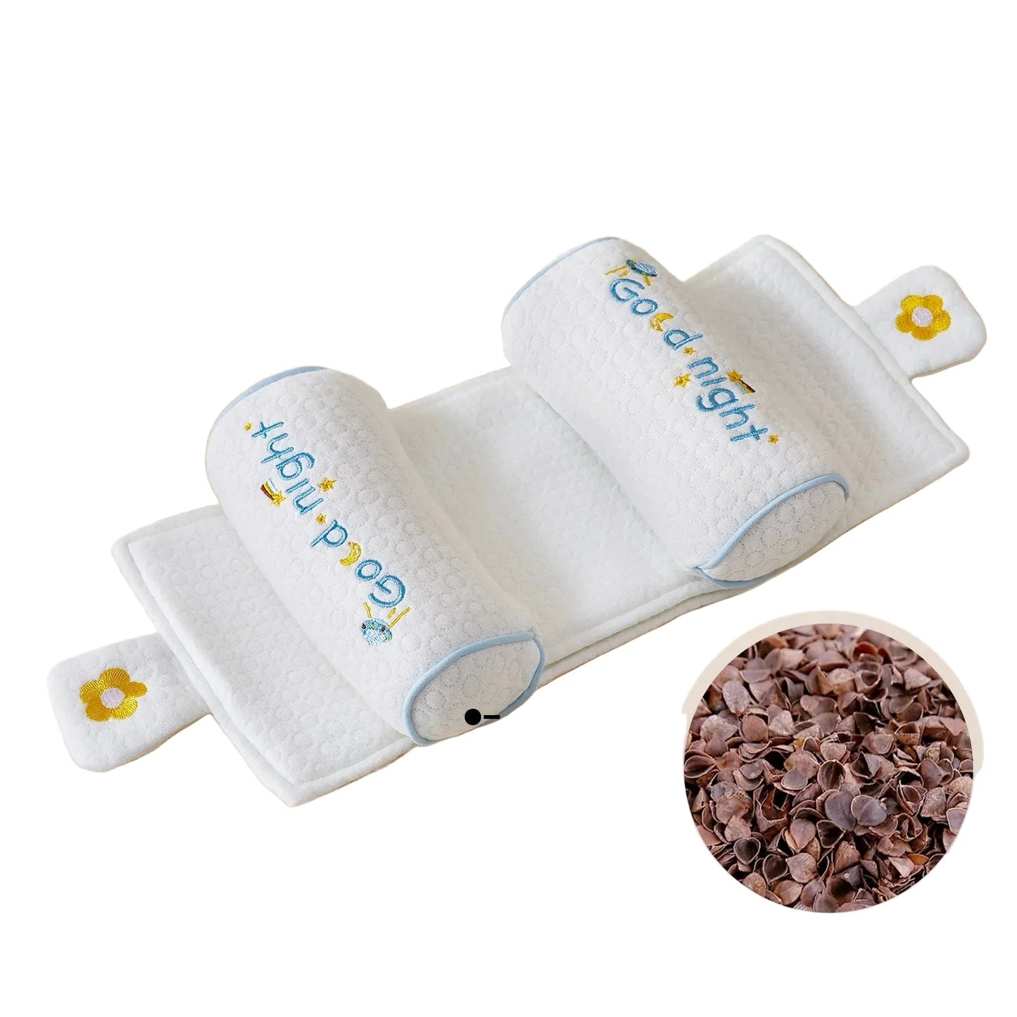 Premium Baby-Kopfstütze – Orthopädisches Bio-Baumwollkissen zur Kopfformung für Babys 0-12 Monate