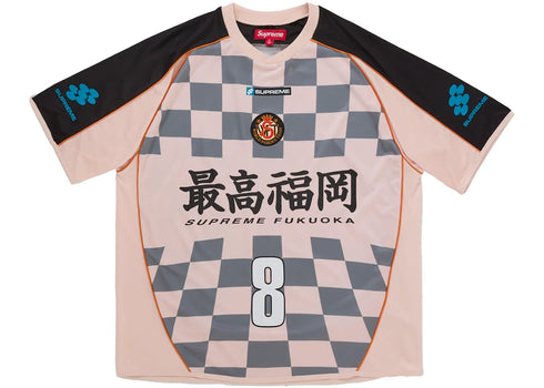 Supreme Checkerboard Soccer Jersey Pink