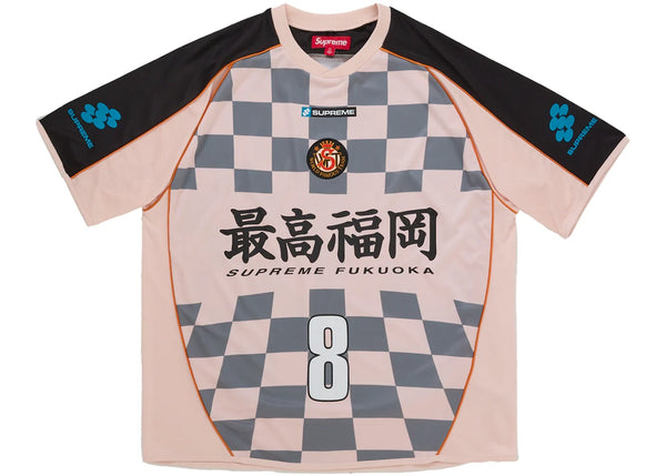 Supreme Checkerboard Soccer Jersey Pink
