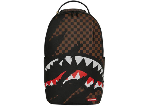 Sprayground Claw Tear Check Backpack Multicolor