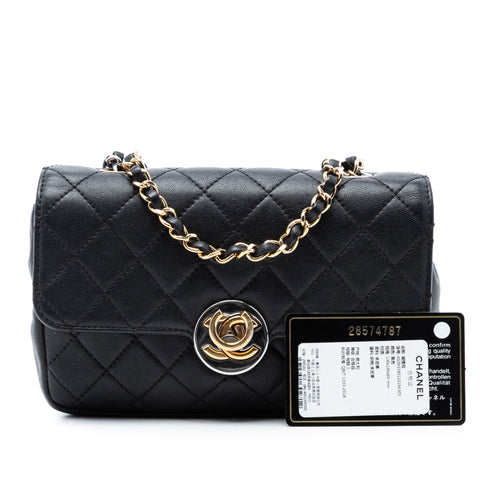 Vintage CC Chain Flap Bag Quilted Lambskin Mini