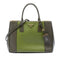 Bicolor Double Zip Lux Tote Saffiano Leather Medium