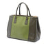 Bicolor Double Zip Lux Tote Saffiano Leather Medium