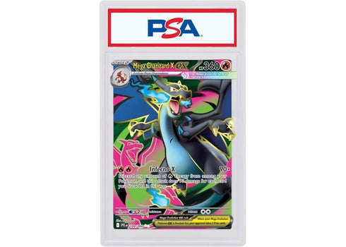 Mega Charizard X ex 2025 Pokémon Scarlet & Violet Phantasmal Flames 109/094 (PSA Graded)