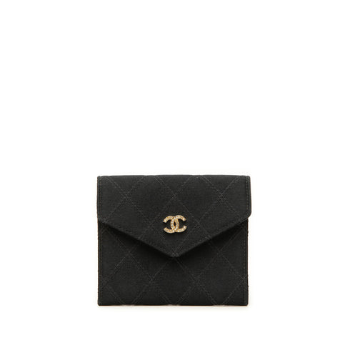 CC Compact Classic Flap Wallet Quilted Caviar