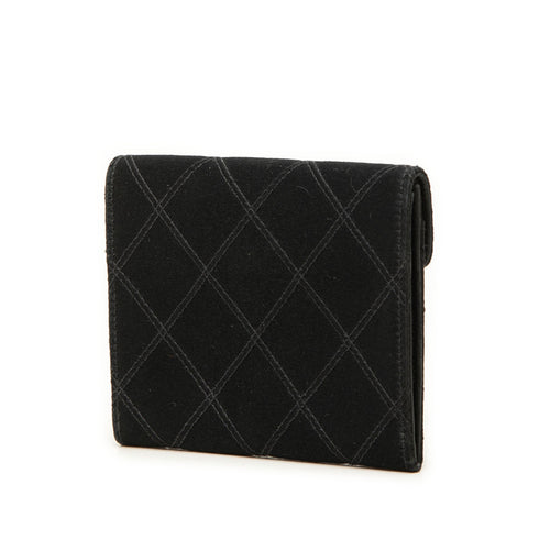 CC Compact Classic Flap Wallet Quilted Caviar