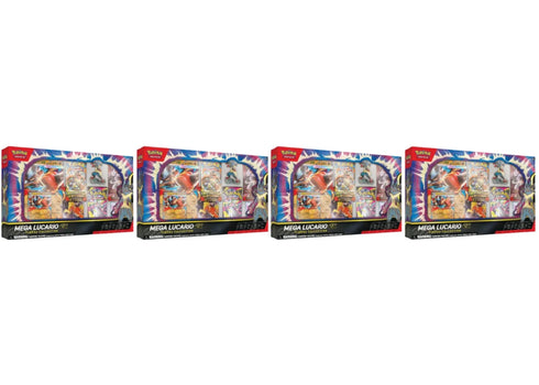 2025 Pokémon Mega Evolution Mega Lucario ex Figure Collection Box 4x Lot