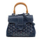 Saigon Top Handle Bag Coated Canvas with Leather Mini