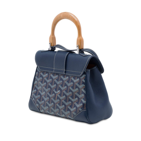 Saigon Top Handle Bag Coated Canvas with Leather Mini