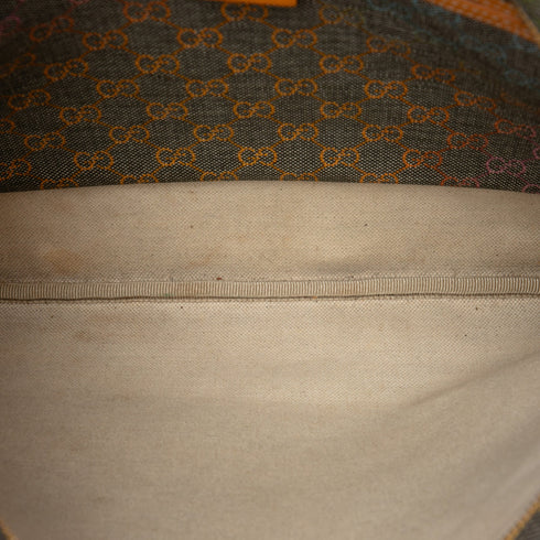 Zip Top Messenger Bag GG Coated Canvas Large