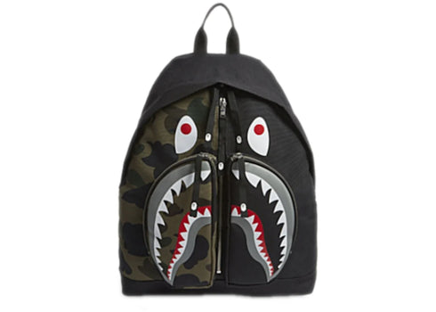 BAPE 1st Camo Shark Day Pack Green