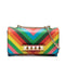 1973 Va Va Voom Clutch Striped Leather Medium