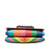 1973 Va Va Voom Clutch Striped Leather Medium