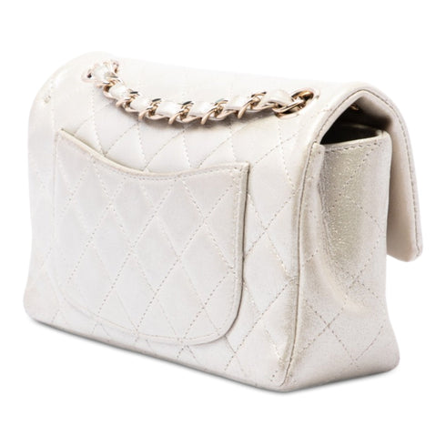 Classic Single Flap Bag Quilted Iridescent Calfskin Mini
