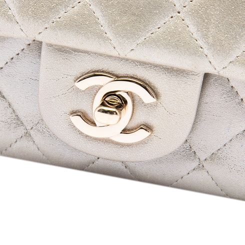 Classic Single Flap Bag Quilted Iridescent Calfskin Mini