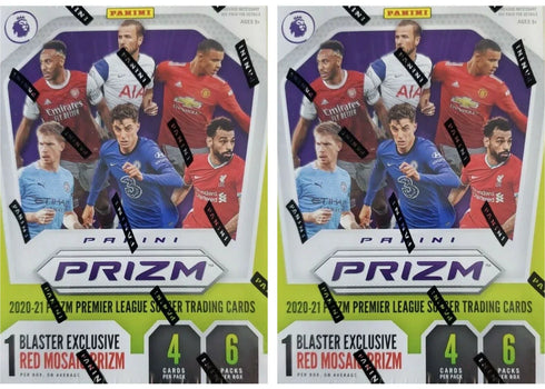 2020-21 Panini Prizm Premier League Soccer Blaster Box 2x Lot