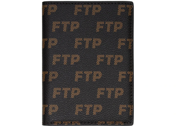 FTP Logo Repete Passport Holder Brown