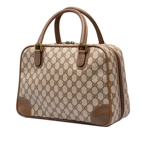 Vintage Interlocking G Boston Bag GG Coated Canvas Medium