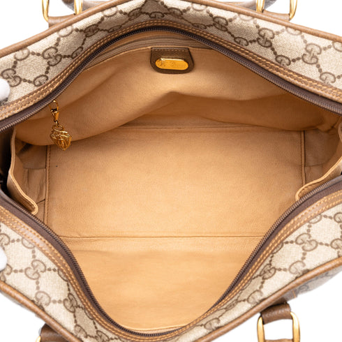 Vintage Interlocking G Boston Bag GG Coated Canvas Medium