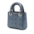 Lady Dior Bag Cannage Quilt Satin with Crystal Charms Mini