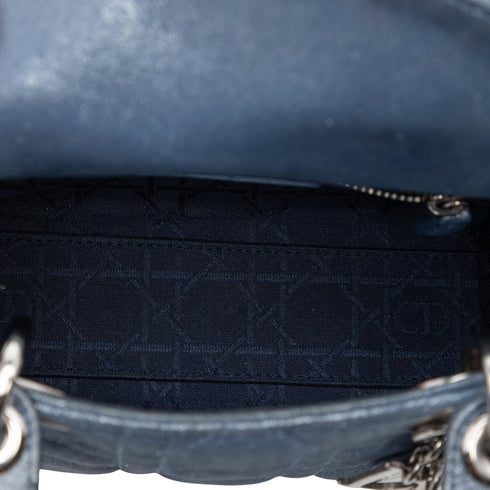 Lady Dior Bag Cannage Quilt Satin with Crystal Charms Mini