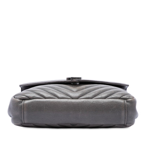 Classic Monogram College Bag Matelasse Chevron Leather Medium