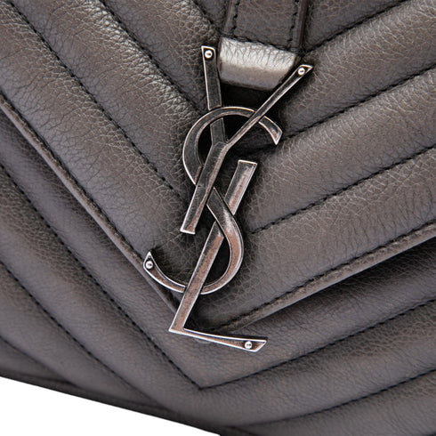Classic Monogram College Bag Matelasse Chevron Leather Medium