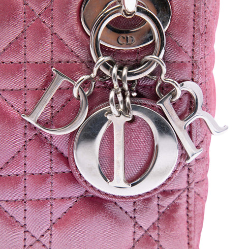 Lady Dior Chain Bag Cannage Quilt Iridescent Leather Mini