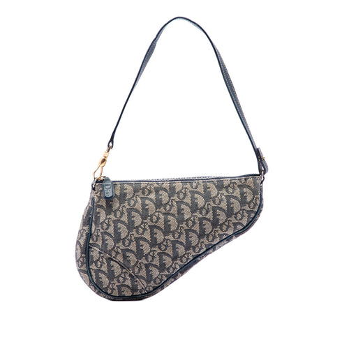 Vintage Saddle Bag Diorissimo Canvas Mini