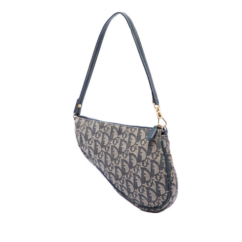 Vintage Saddle Bag Diorissimo Canvas Mini