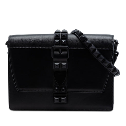 Monochrome Elektra Shoulder Bag Studded Leather Medium