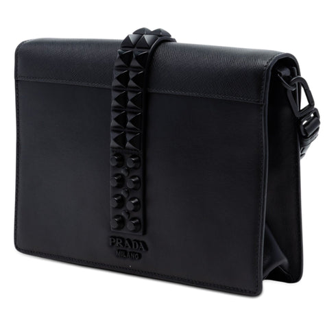 Monochrome Elektra Shoulder Bag Studded Leather Medium