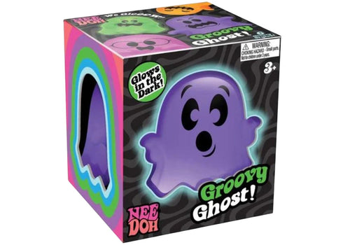 NeeDoh Glowy Ghost Squishy Fidget Toy (Random Facial Expression) Purple
