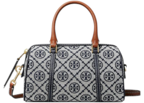 Tory Burch T Monogram Mini Barrel Bag Navy