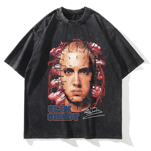 Eminem Vintage Washed Loose Graphic T-Shirt