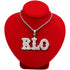 VVS Jewelry Custom Western Font Baguette Letter Pendant Necklace
