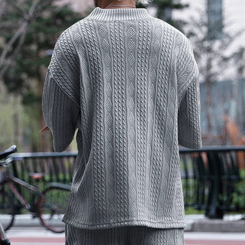 VVS Men Knitted Casual 2 Piece Set