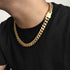 Gold Plated Stainless Steel Curb Cuban Link Chain or Bracelet - BOGO