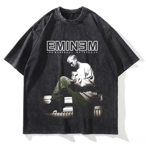 Eminem Vintage Washed Loose Graphic T-Shirt