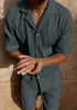 π₯ Men's Summer Corduroy Set β Lightweight Shirt & Shorts for a Stylish, Relaxed Look