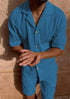 π₯ Men's Summer Corduroy Set β Lightweight Shirt & Shorts for a Stylish, Relaxed Look