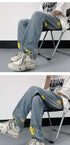 VVS Splashed Ink Cross Embroidery Jeans