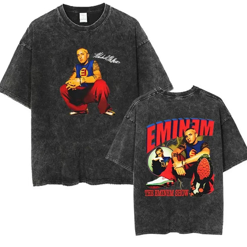 Rapper Eminem Vintage Washed Graphic T-Shirt