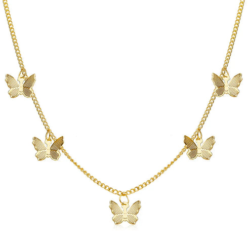 Trendy Butterfly Simple Single Layer Necklace