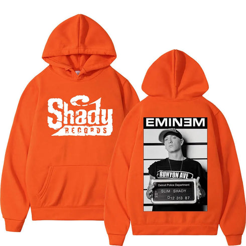 Eminem Double Sided Shady Records Graphic Hoodies