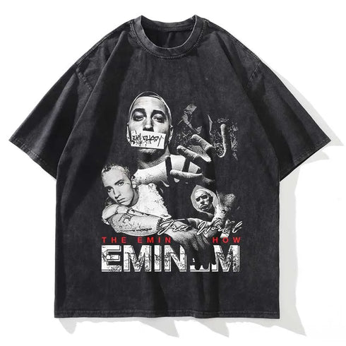 Eminem Vintage Washed Loose Graphic T-Shirt