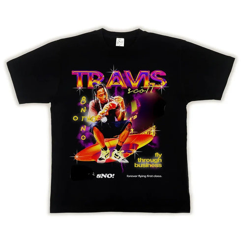 Travis Scott Cotton Graphic Hip Hop T-Shirt