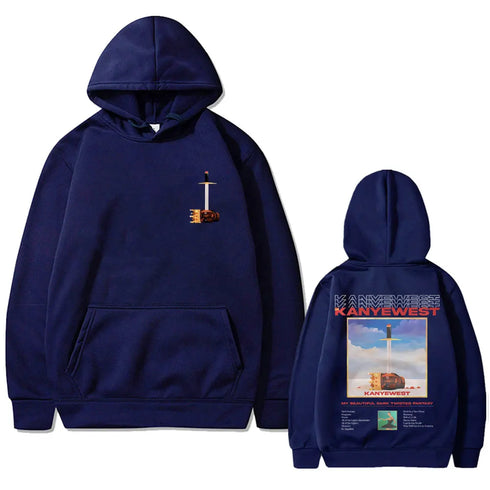 Kanye West 90s "Late My Beautiful Dark" Graphic Hoodies