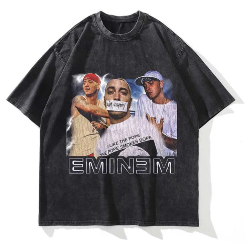 Eminem Vintage Washed Loose Graphic T-Shirt