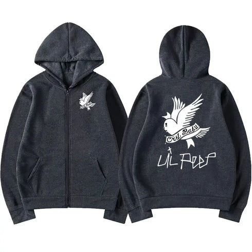 Lil Peep Iconic Zip-up Graphic Hoodie